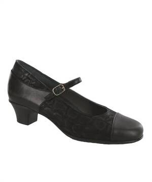 NEW SAS women's isabel mary jane heel in black/ snake